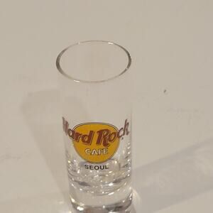 Hard Rock Cafe Seoul Shot Glass Black letters. Perfect shape, display item